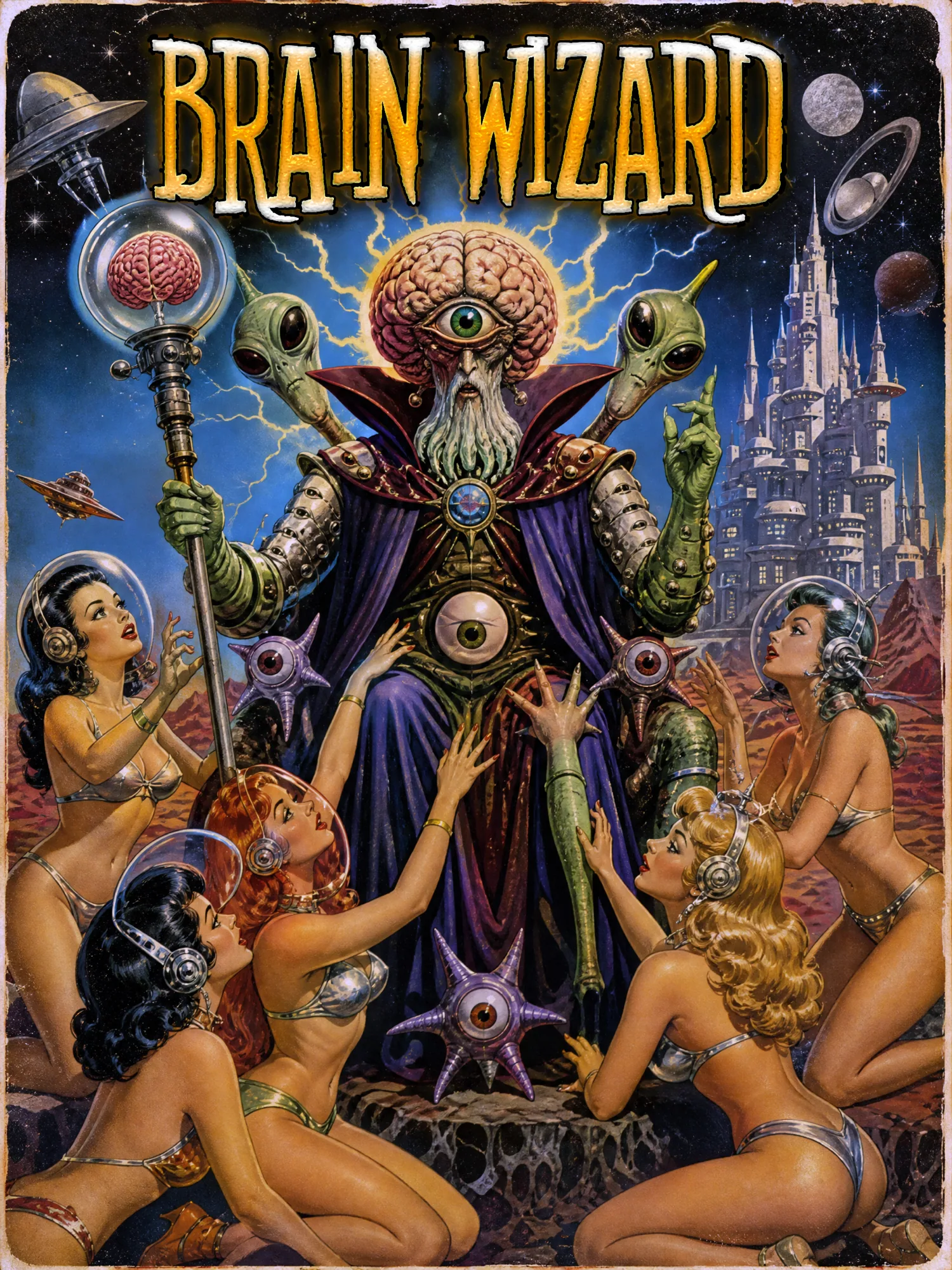 Brain Wizard: Pulp cover concept