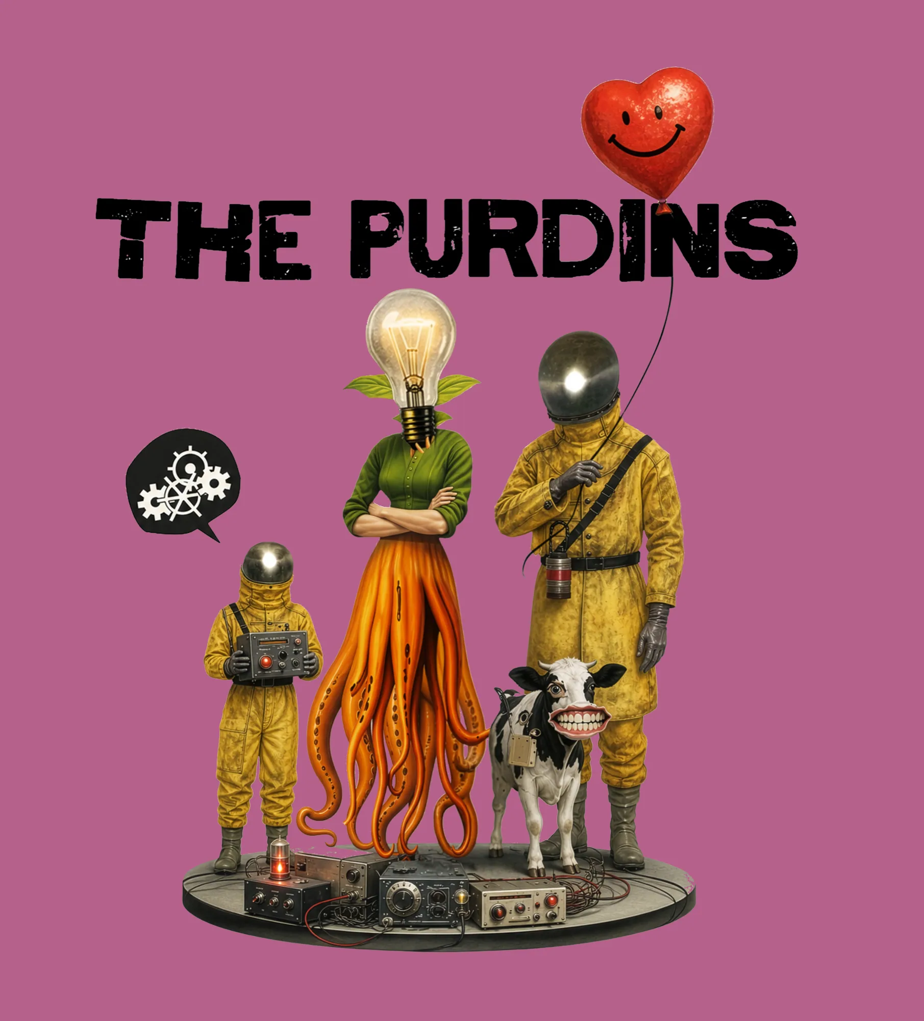 The Purdins: Band art · Tee
